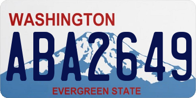 WA license plate ABA2649