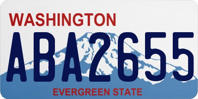 WA license plate ABA2655