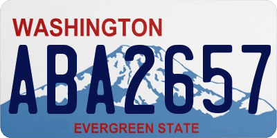 WA license plate ABA2657