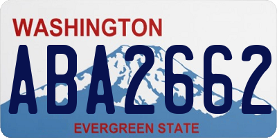 WA license plate ABA2662