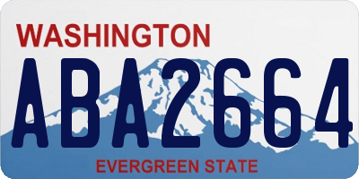 WA license plate ABA2664