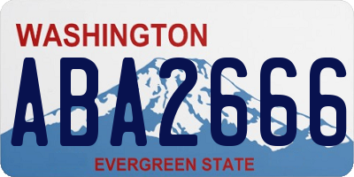 WA license plate ABA2666