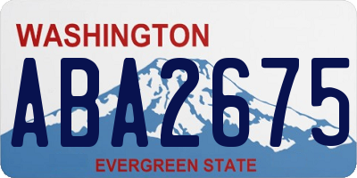 WA license plate ABA2675