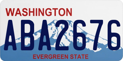 WA license plate ABA2676