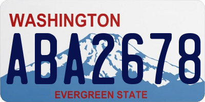 WA license plate ABA2678