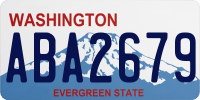 WA license plate ABA2679