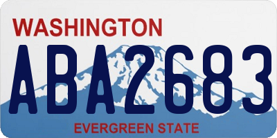 WA license plate ABA2683