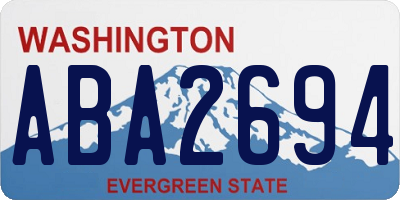 WA license plate ABA2694