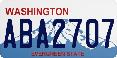WA license plate ABA2707