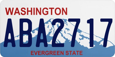 WA license plate ABA2717