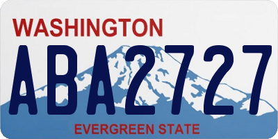 WA license plate ABA2727