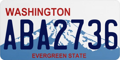 WA license plate ABA2736