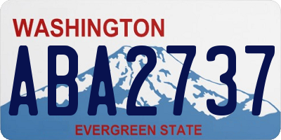 WA license plate ABA2737