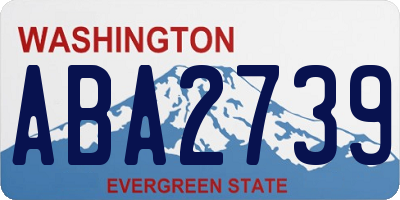 WA license plate ABA2739