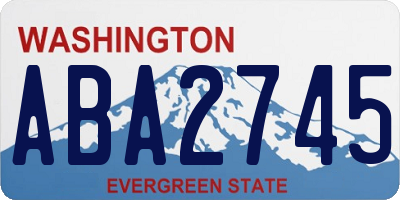 WA license plate ABA2745