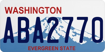 WA license plate ABA2770