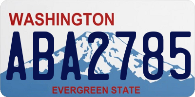WA license plate ABA2785