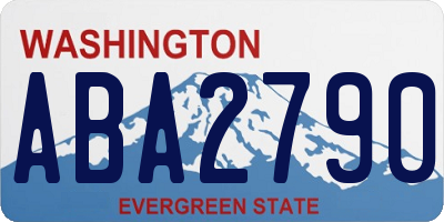 WA license plate ABA2790