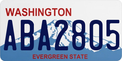 WA license plate ABA2805