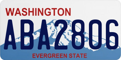 WA license plate ABA2806
