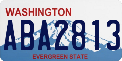 WA license plate ABA2813