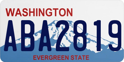 WA license plate ABA2819