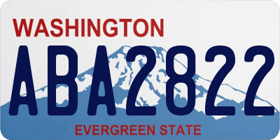 WA license plate ABA2822