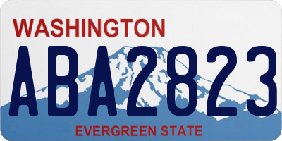 WA license plate ABA2823