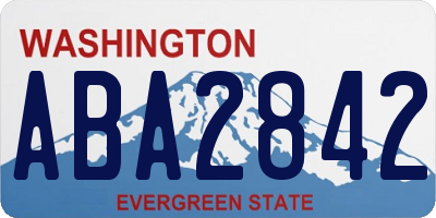 WA license plate ABA2842