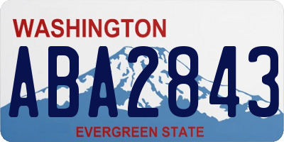 WA license plate ABA2843