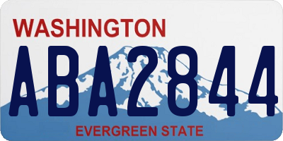 WA license plate ABA2844