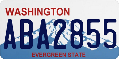 WA license plate ABA2855