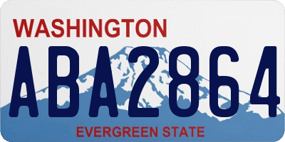 WA license plate ABA2864