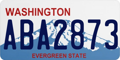 WA license plate ABA2873
