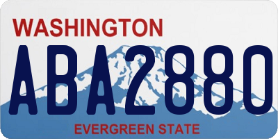WA license plate ABA2880