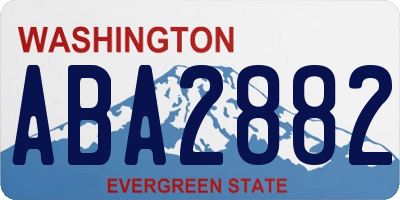 WA license plate ABA2882