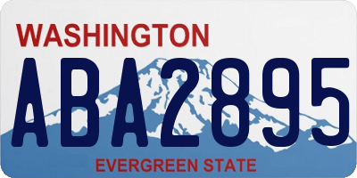 WA license plate ABA2895