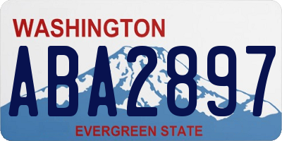 WA license plate ABA2897