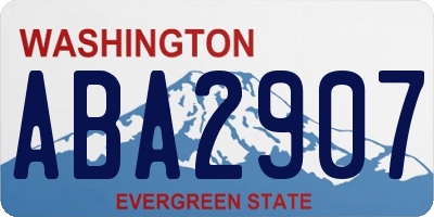 WA license plate ABA2907