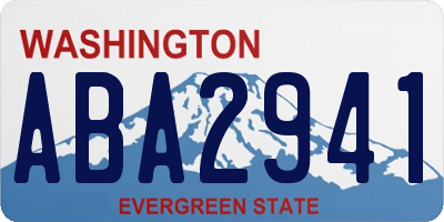 WA license plate ABA2941