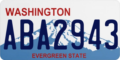 WA license plate ABA2943