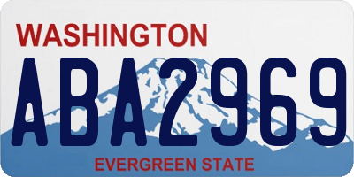 WA license plate ABA2969