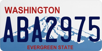WA license plate ABA2975