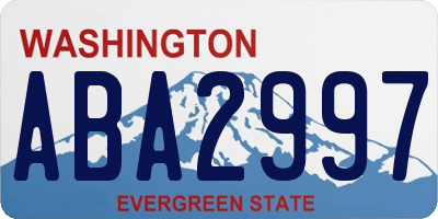 WA license plate ABA2997