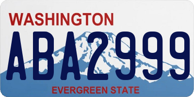 WA license plate ABA2999