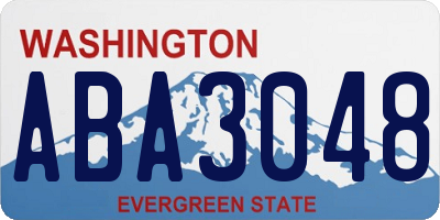 WA license plate ABA3048