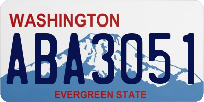 WA license plate ABA3051