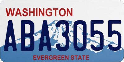 WA license plate ABA3055