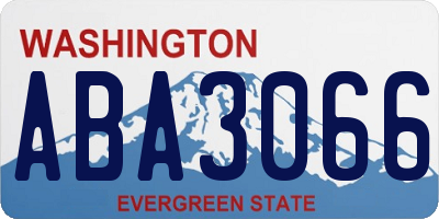 WA license plate ABA3066