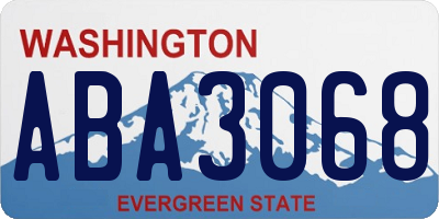 WA license plate ABA3068